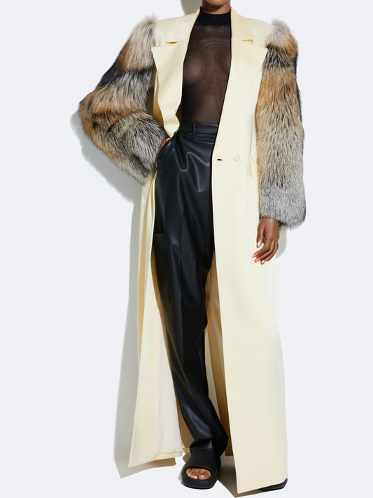 Eco-friendly Fur Stitching Coat(✔️Free shipping)