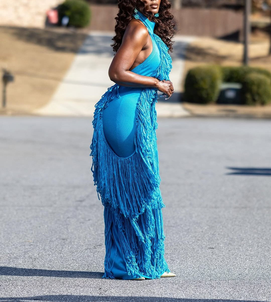 Mina Tassel Knit Gown