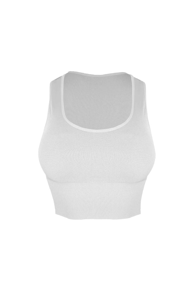 Soft Basic Smooth Scoop Neck Top