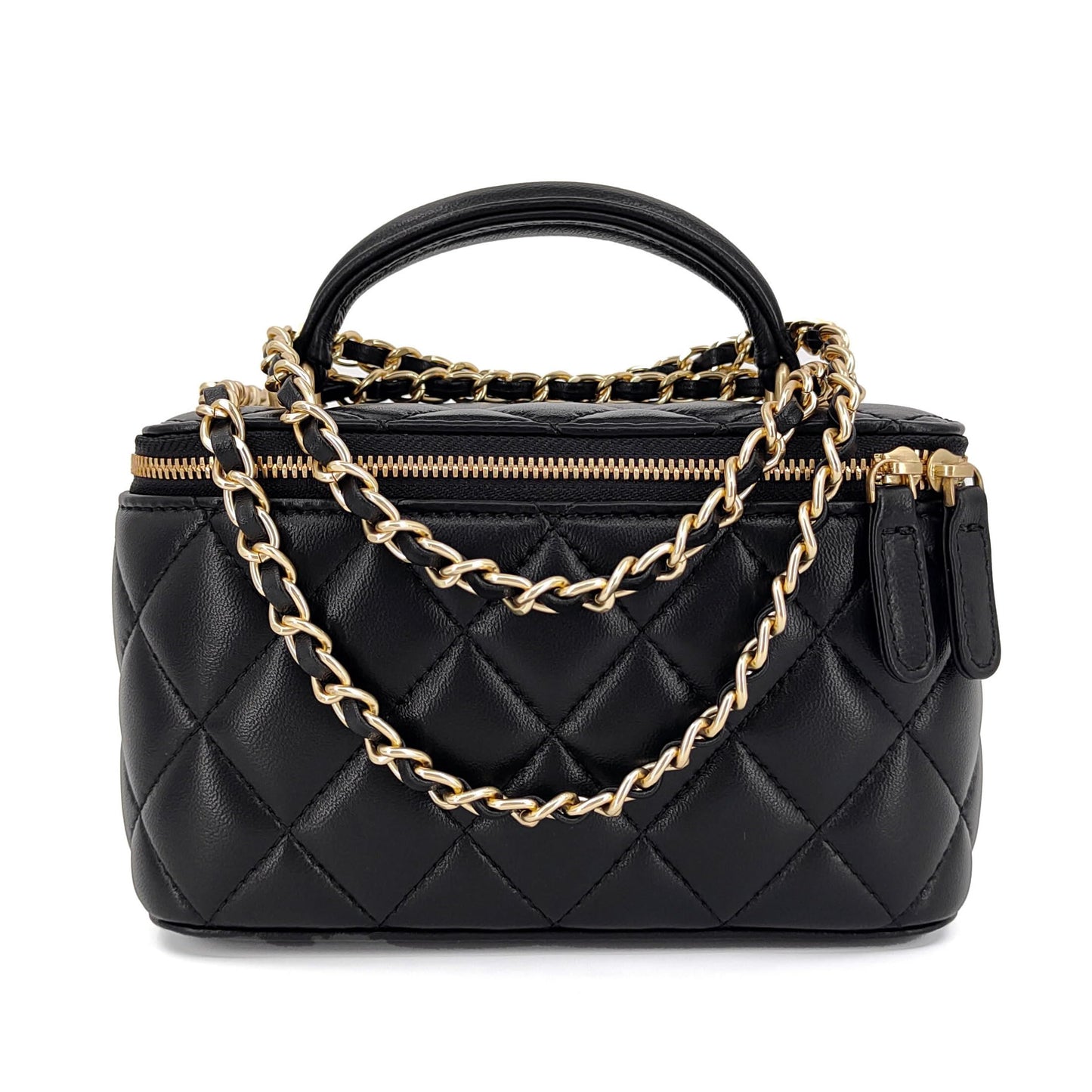 Women's Small Leather Crossbody Bag (✔️With Gold Chain)