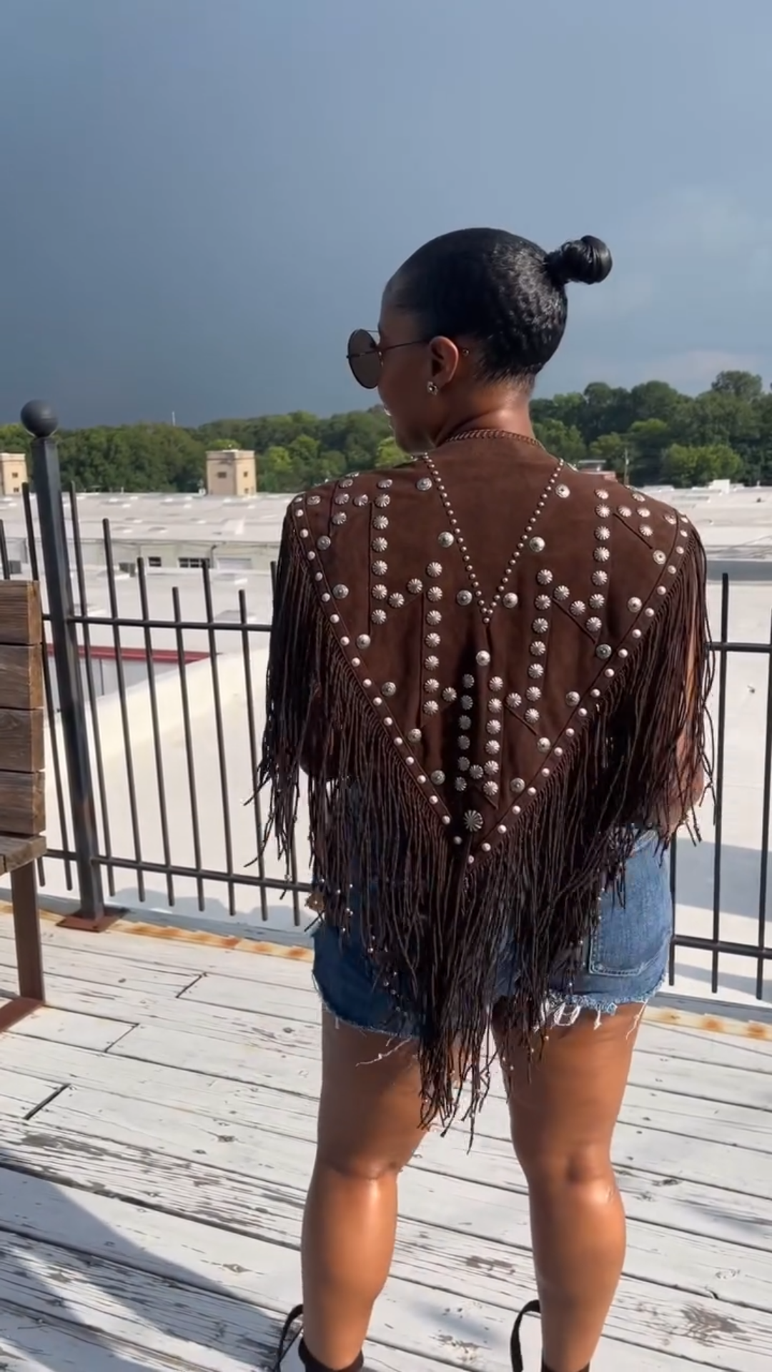 Brown Fringe Jacket