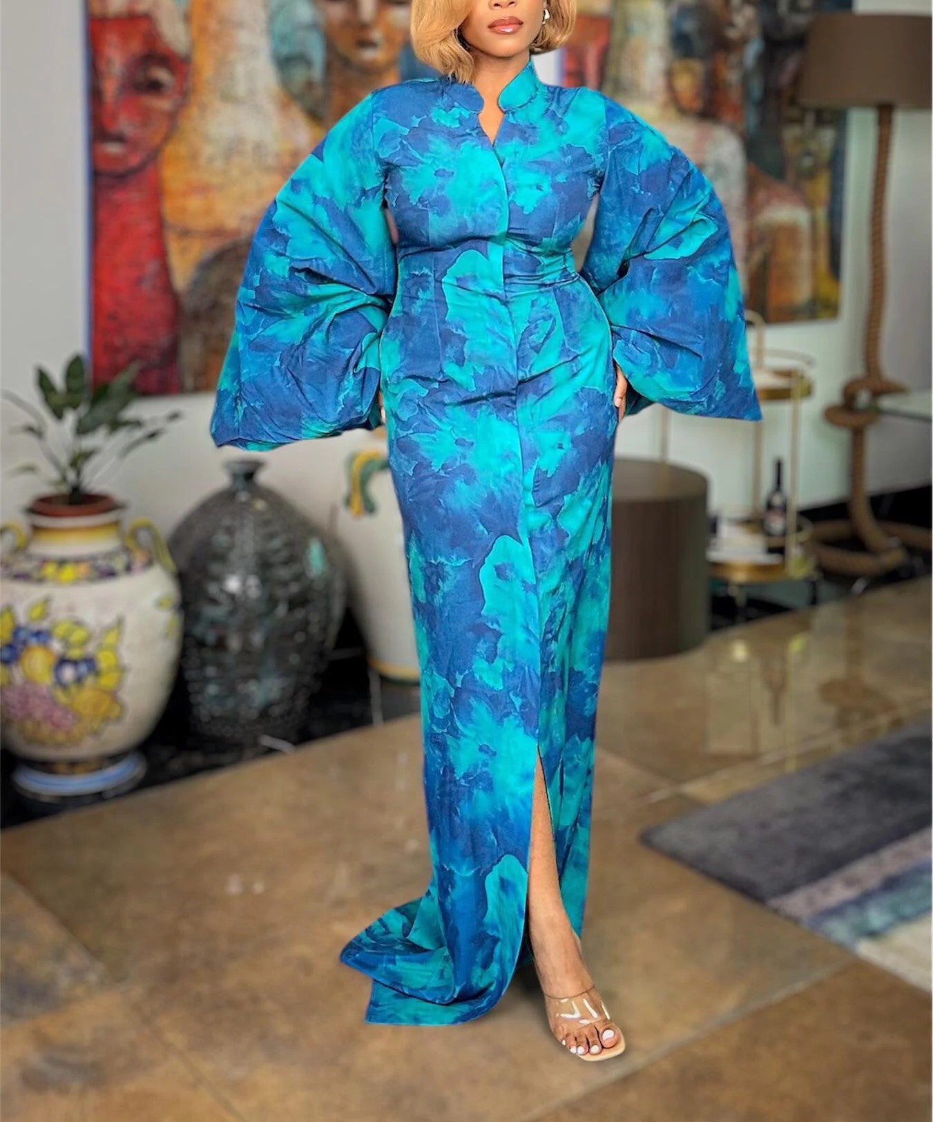 Hafsat Dress In Blue