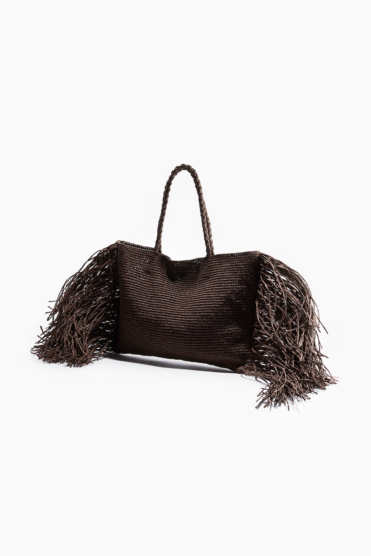Straw Bag with Fringe