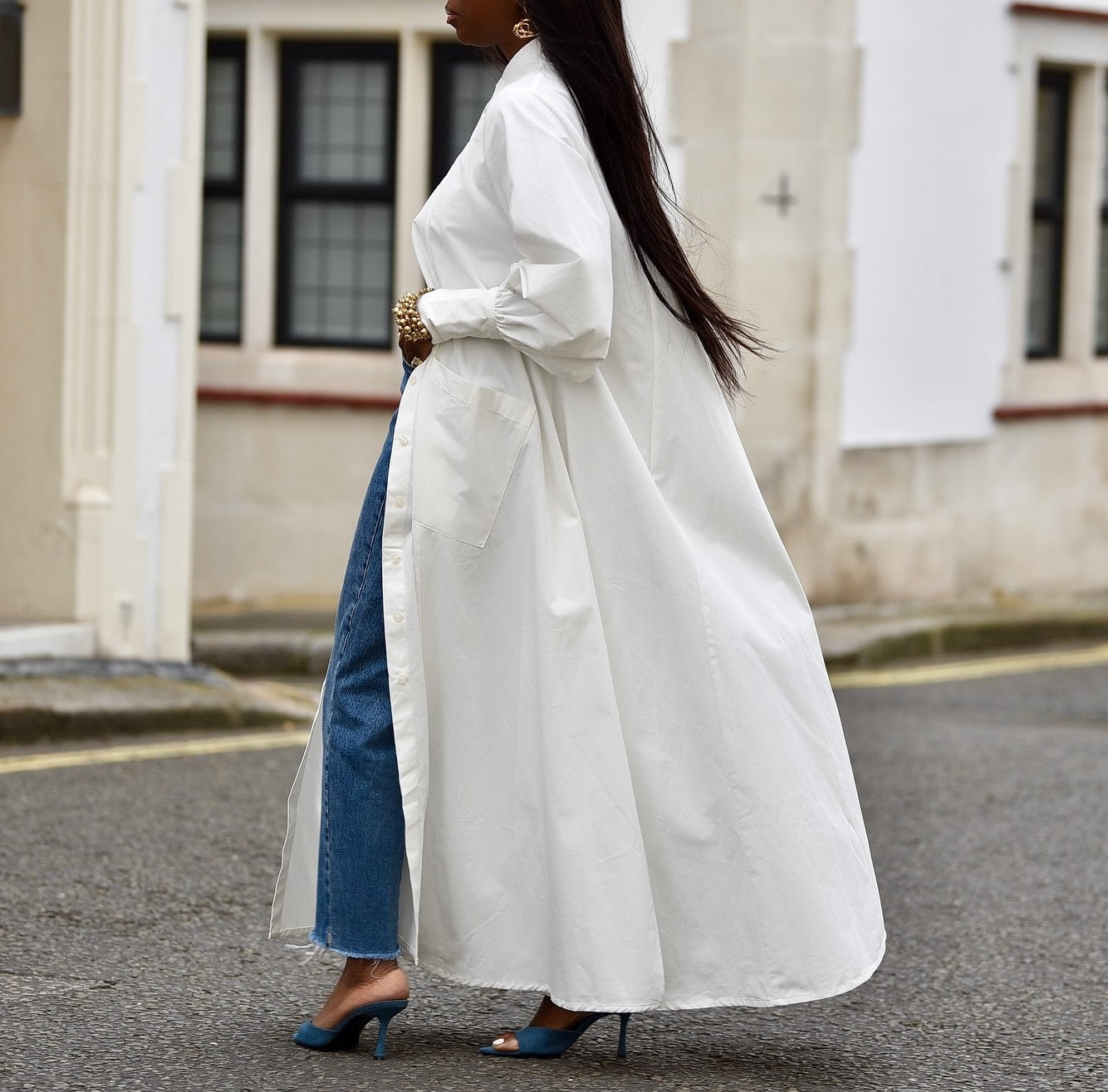 Maxi Flared Shirt Dress