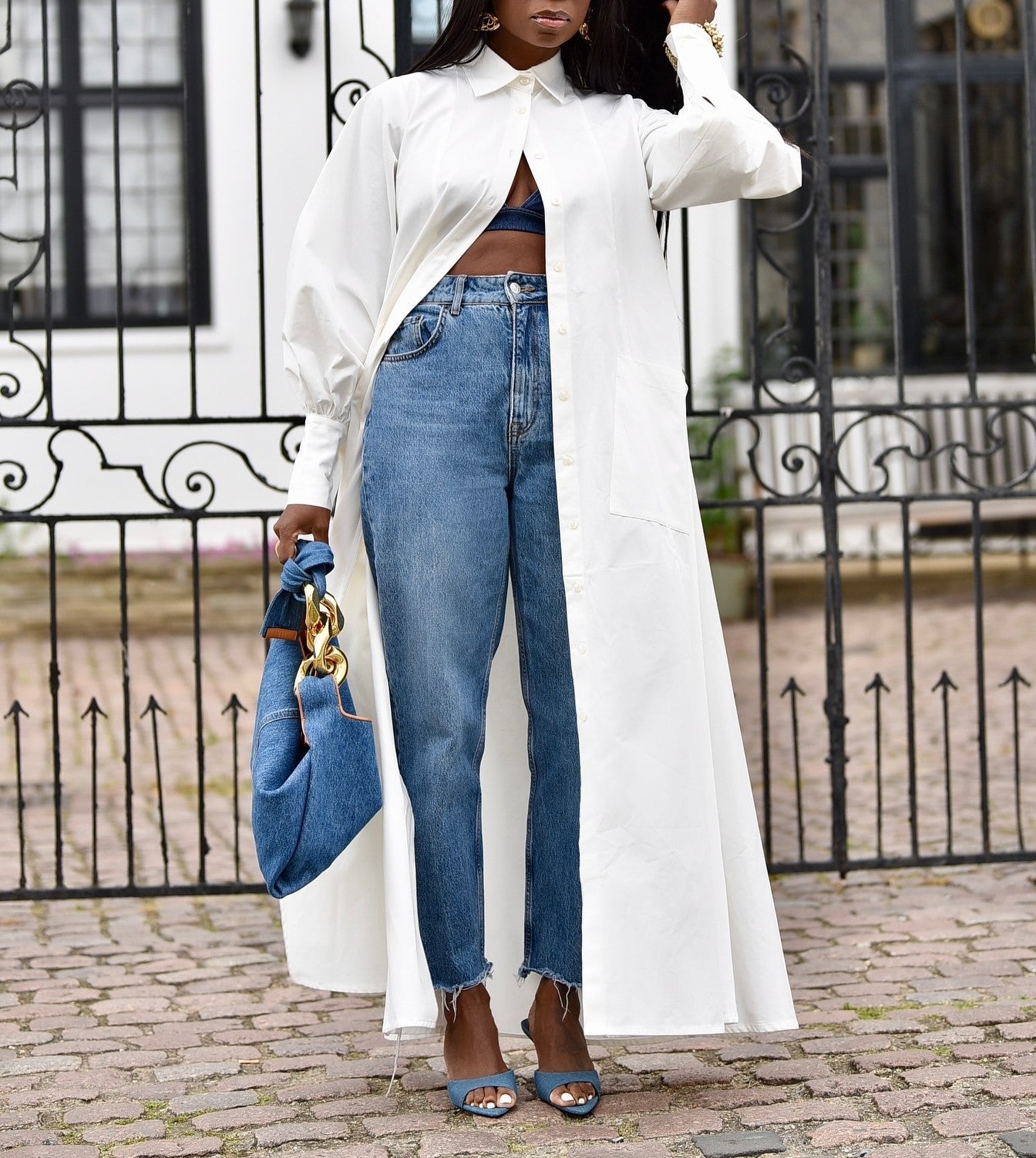 Maxi Flared Shirt Dress