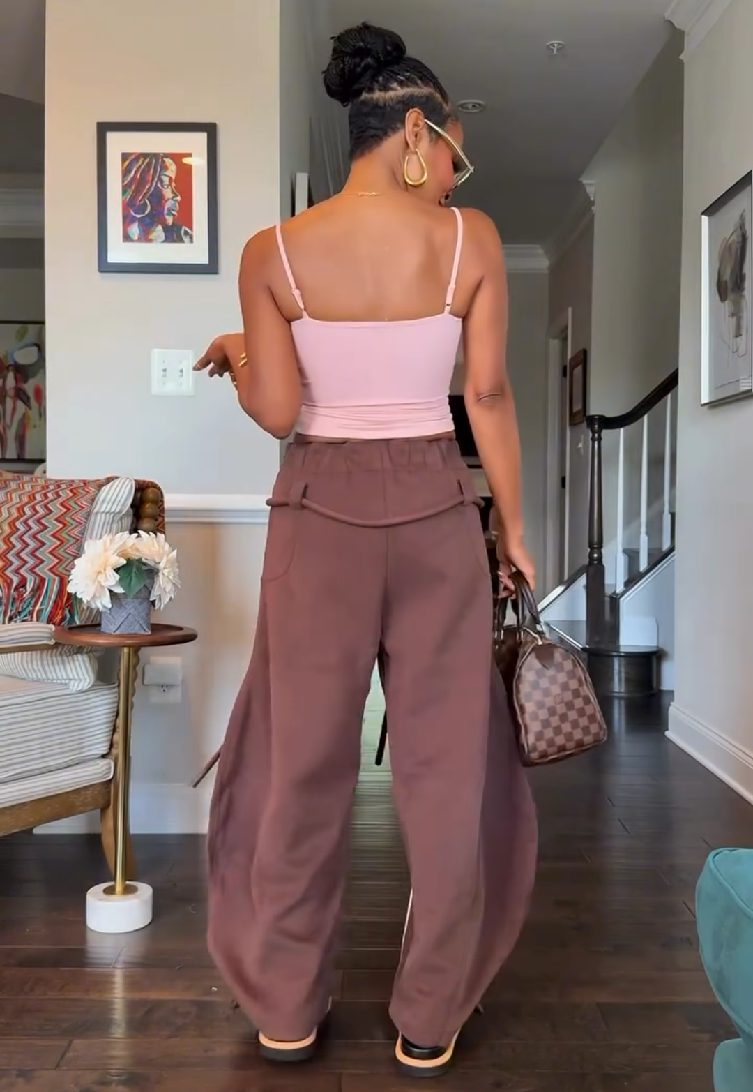 Striped Loose Wide-Leg Pants