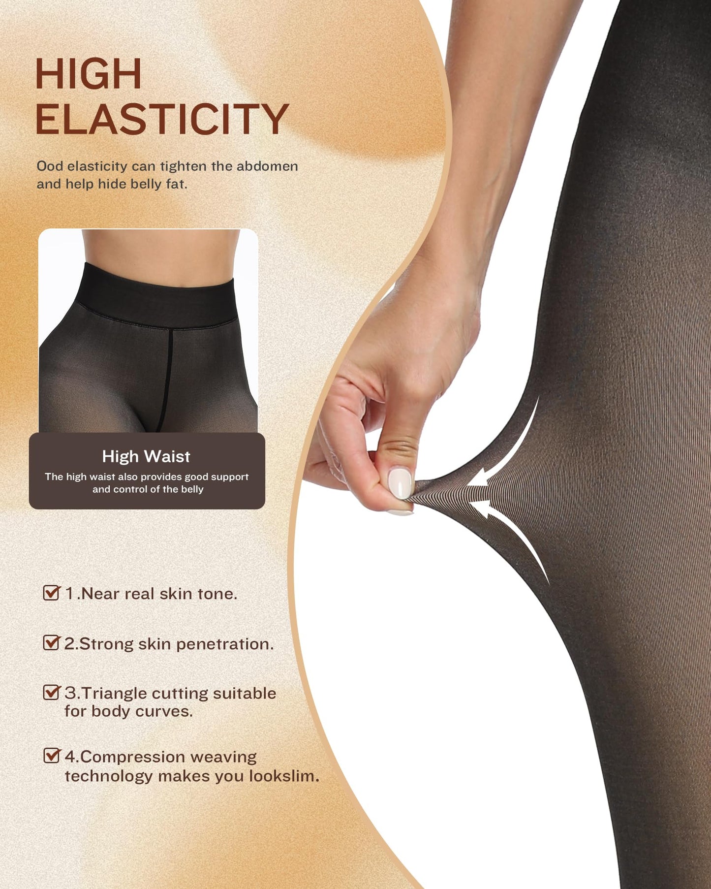 Women's Fleece Lined Tights(✔️3 packs)