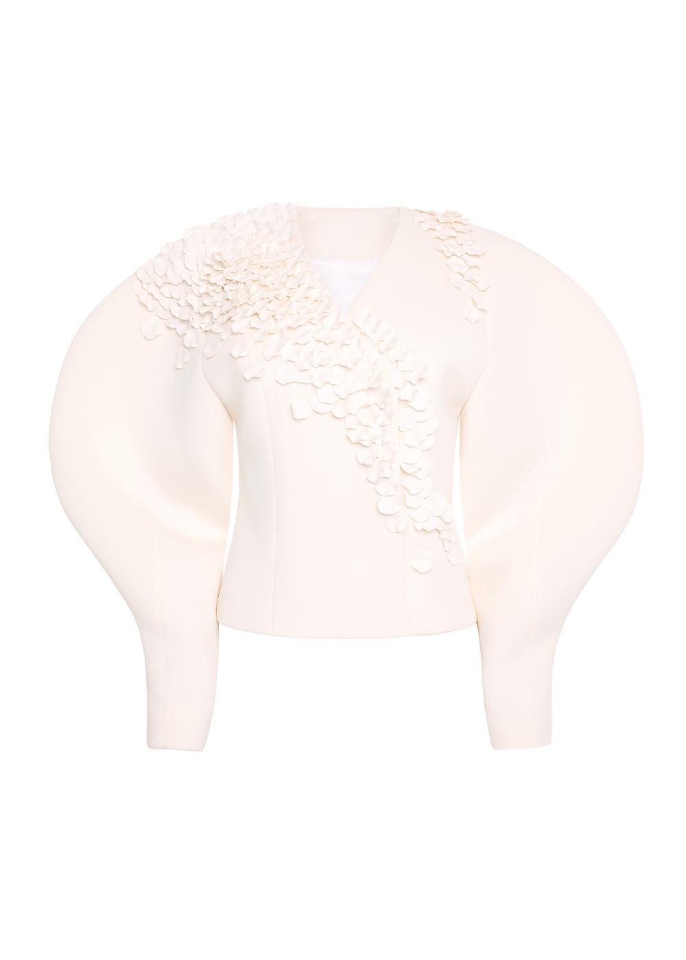 Petal Embellished Jacket & Skirts 2-Piece Set