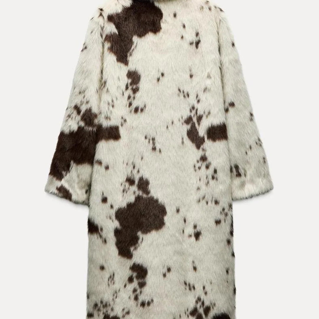 Spotted White Plush Coat