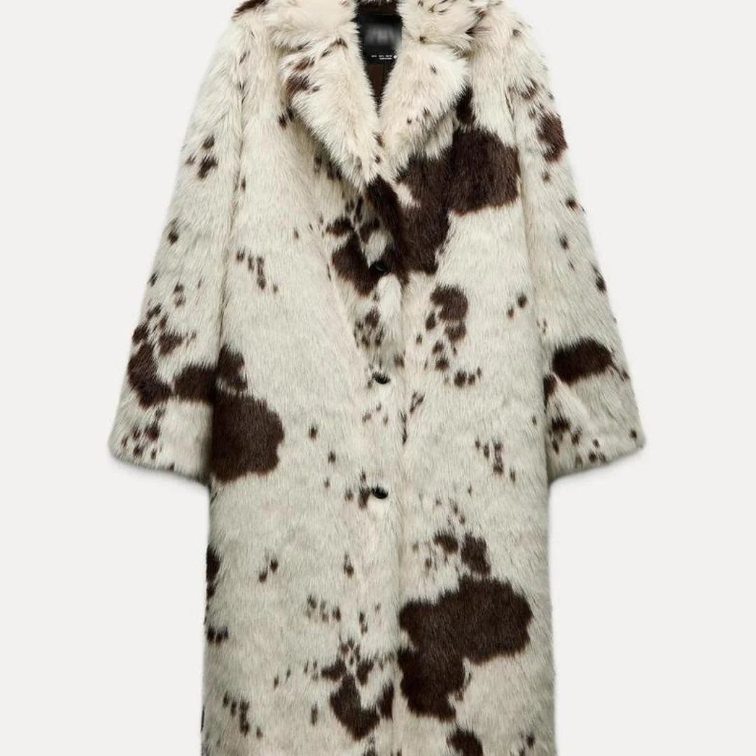 Spotted White Plush Coat