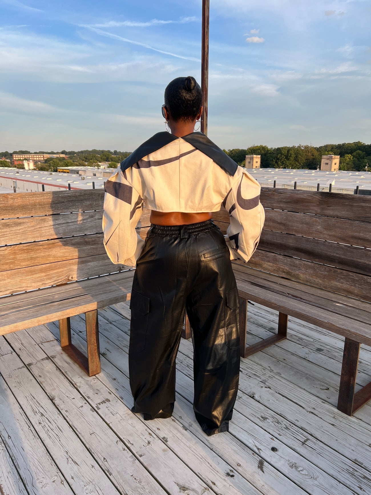Cropped Moto Jacket