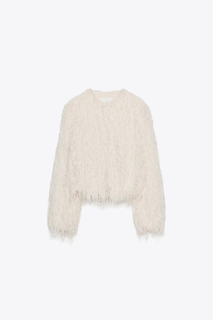 Feather Fringe Metallic Thread Jacket