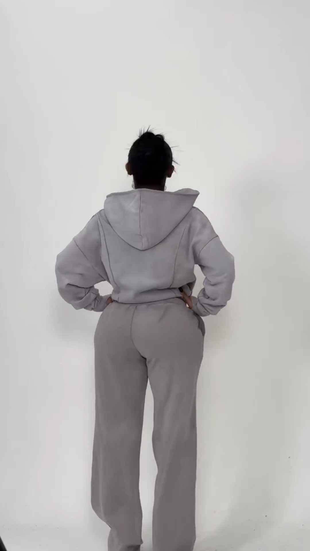 2-Piece Diagonal Zipper Pullover Sweatshirt and Trousers Set
