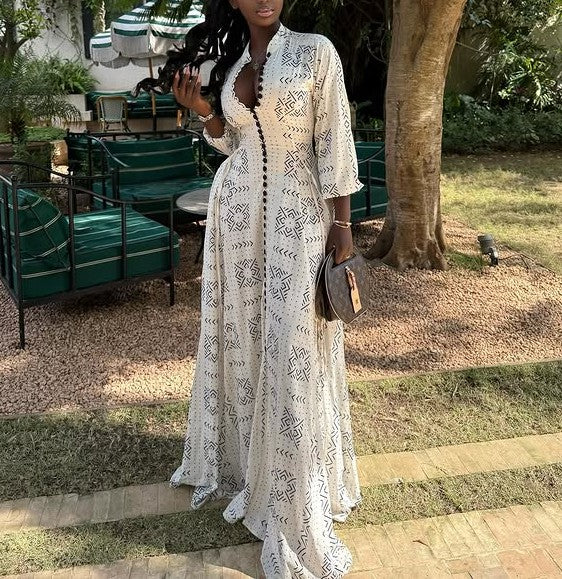Loose Cutout Maxi Dress