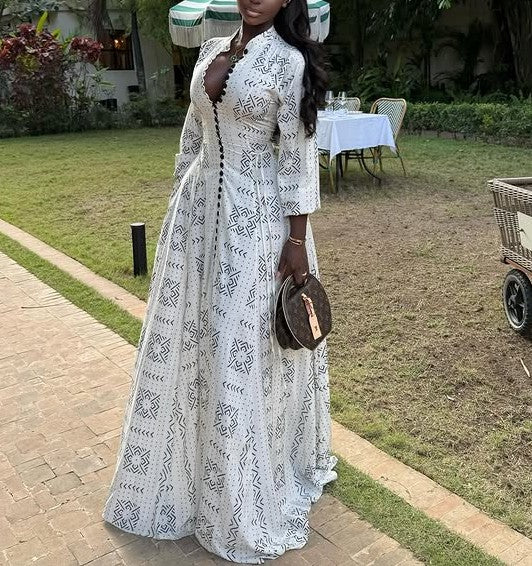 Loose Cutout Maxi Dress