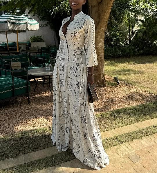 Loose Cutout Maxi Dress