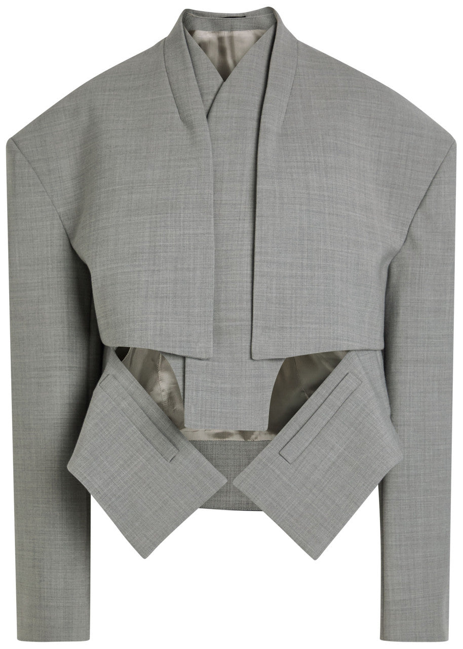 Cut-Out Woven Jacket