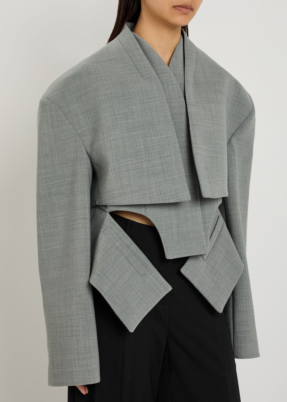Cut-Out Woven Jacket