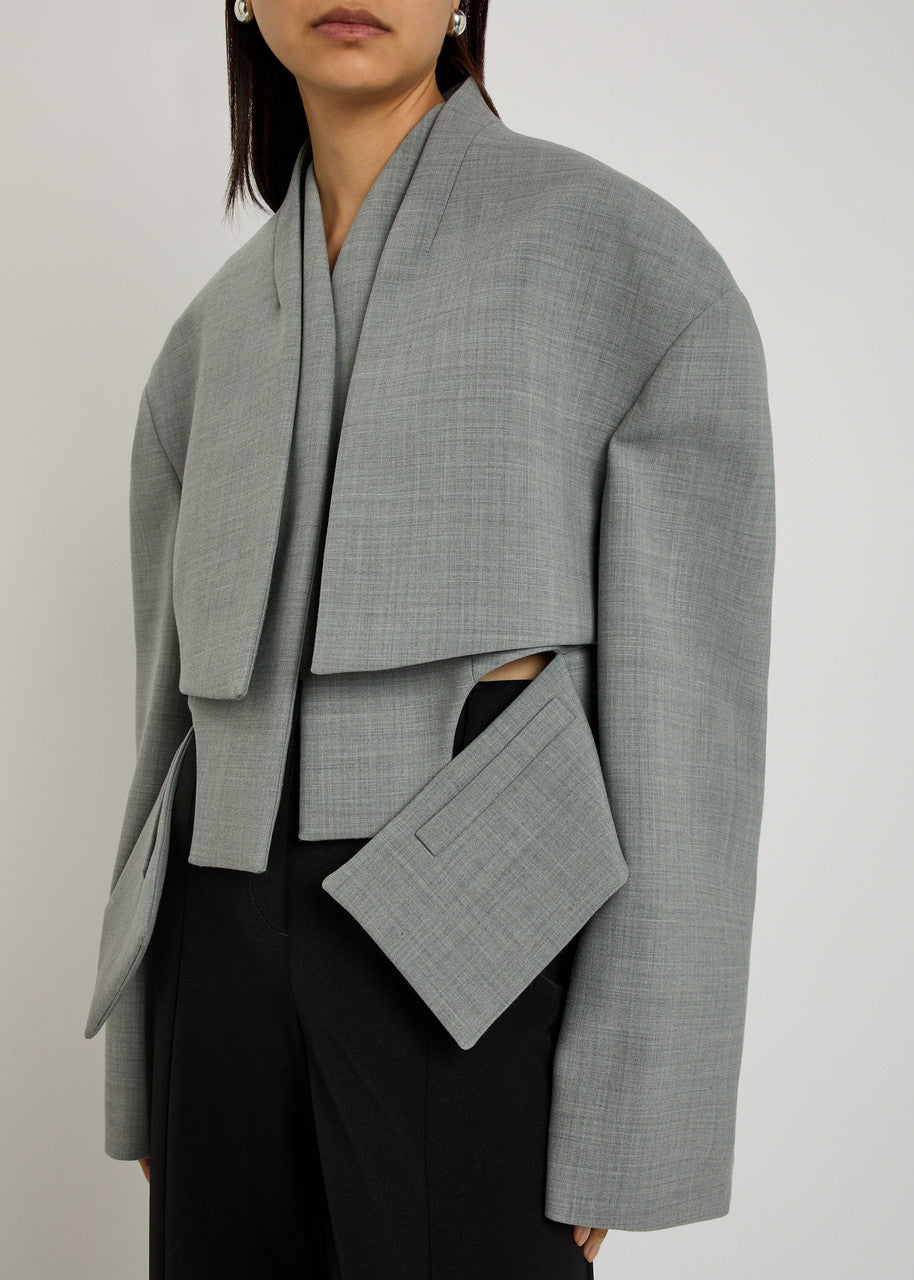Cut-Out Woven Jacket