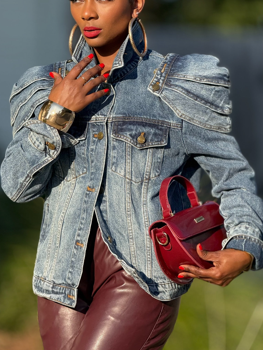 Shell Shoulder Denim Jacket