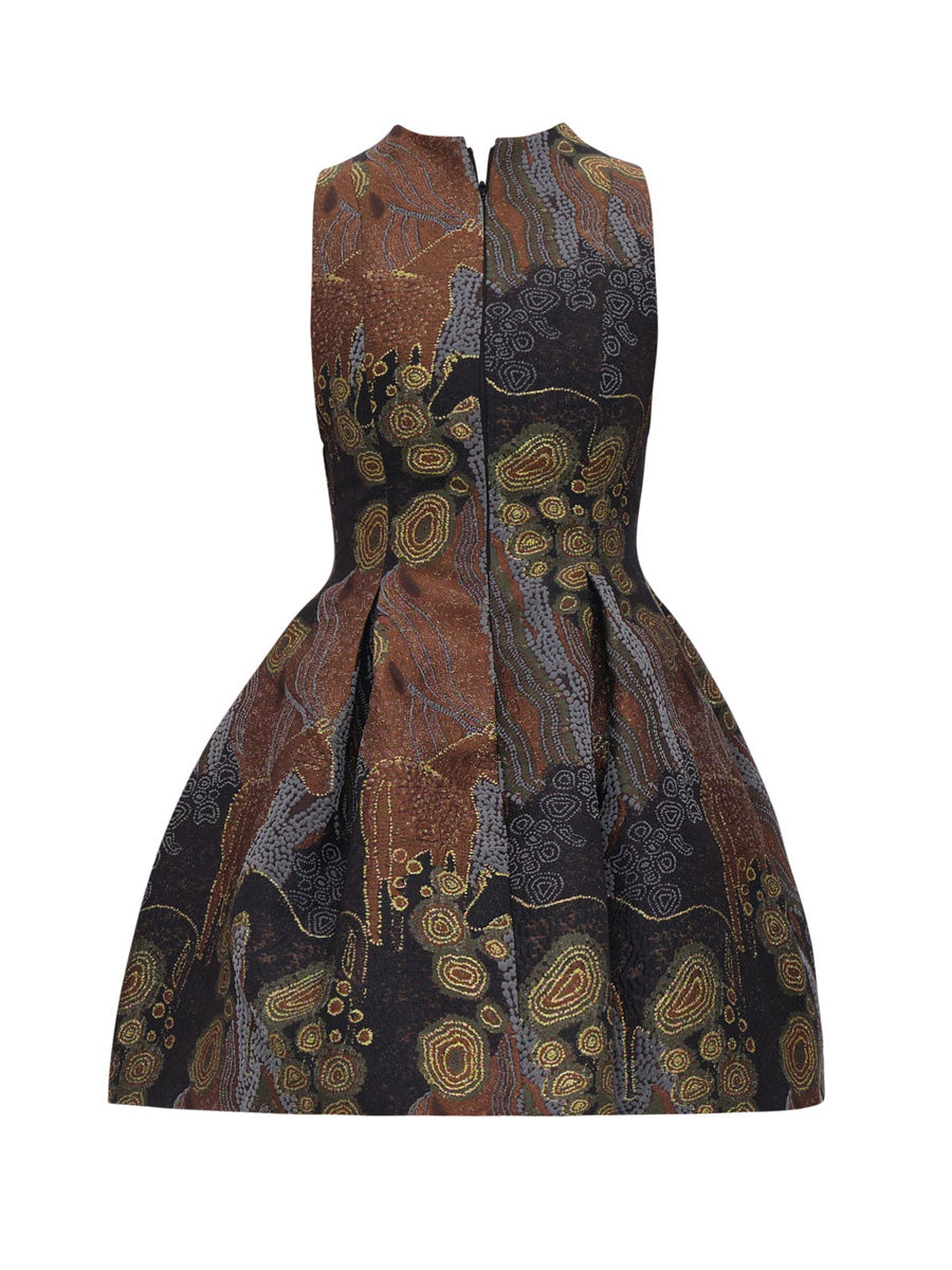 (🔥Discounted stock!)Sleeveless Zip Up Printed Mini Dress