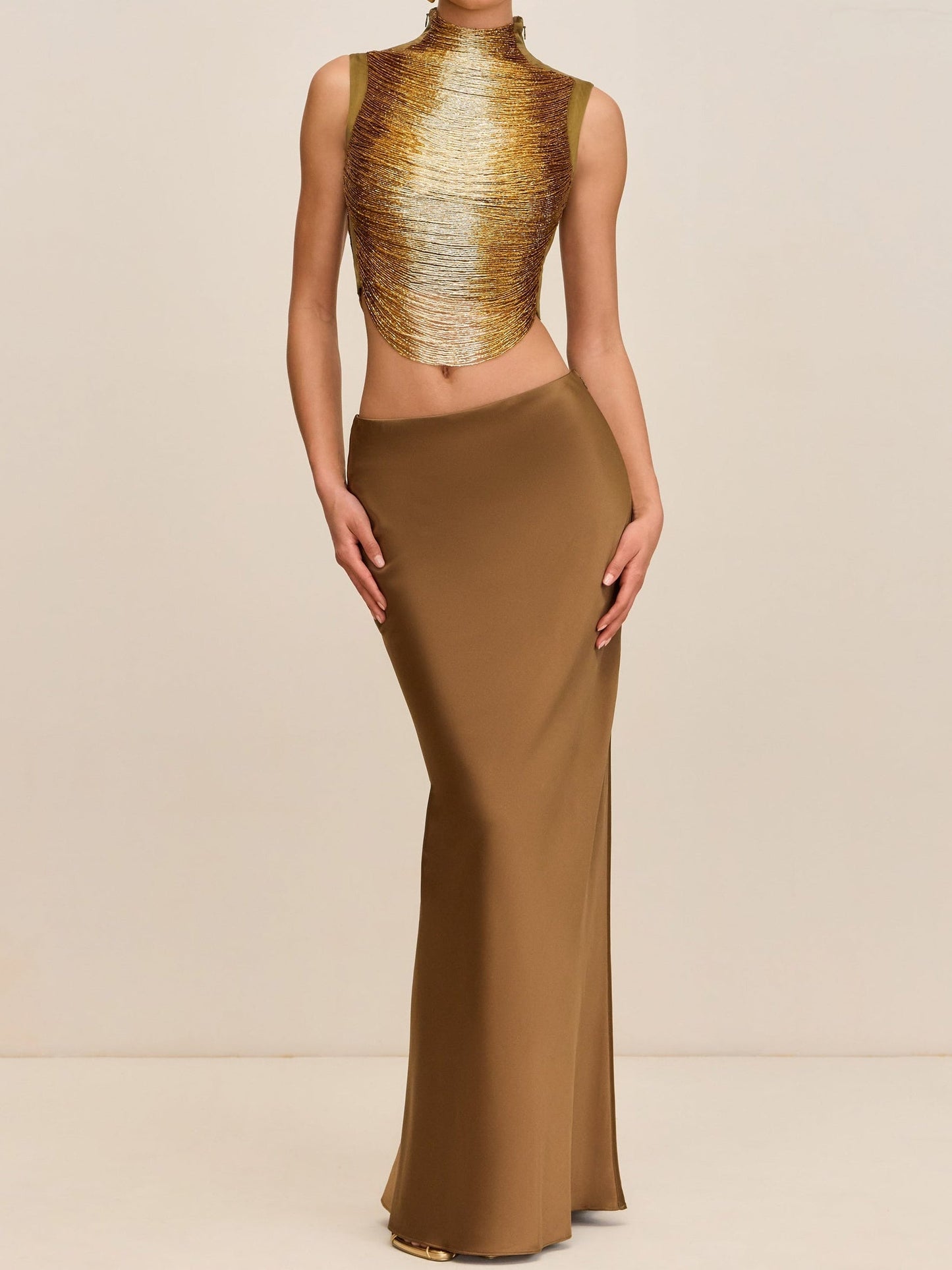 Sexy Sleeveless Tassel Top and Skirt 2-Piece Set