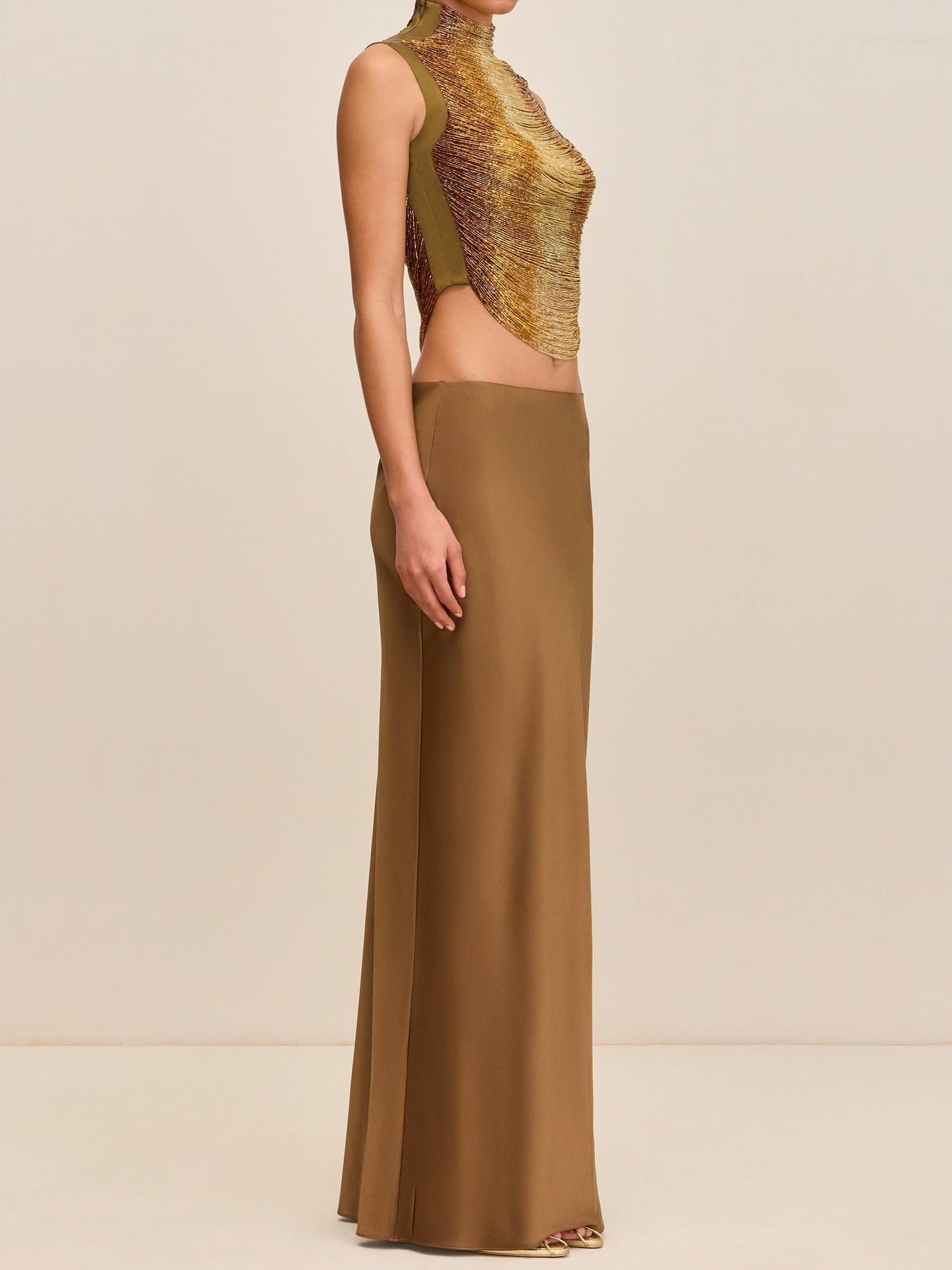 Sexy Sleeveless Tassel Top and Skirt 2-Piece Set