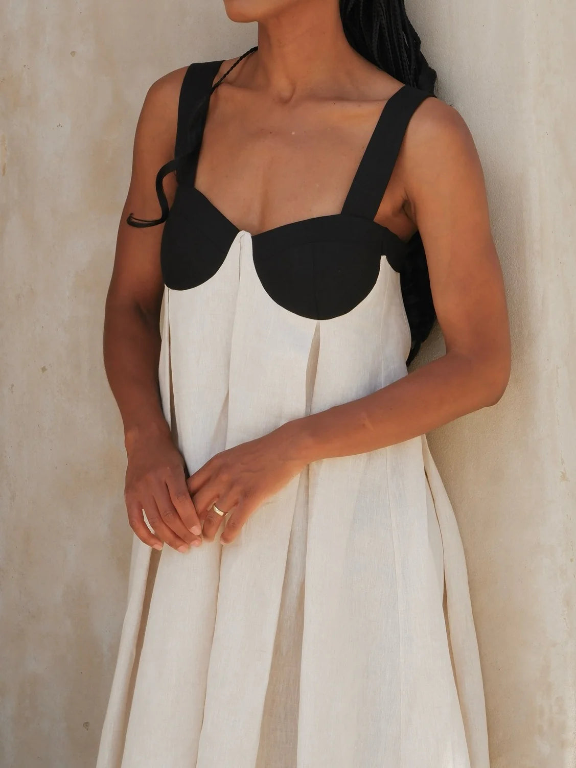 Amelia Cotton Pleat Maxi Dress
