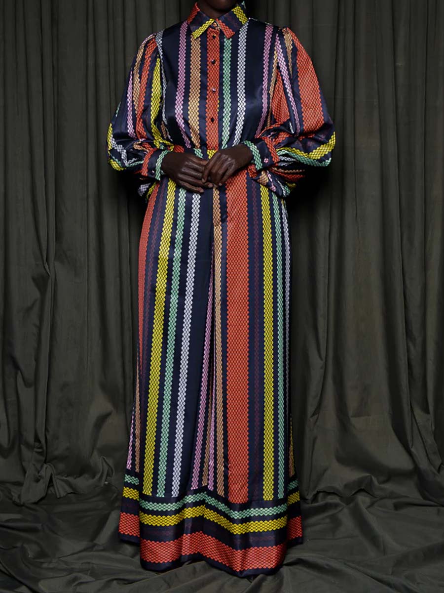 Open Back Printed Two Piece Sets
