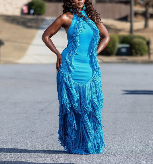 Mina Tassel Knit Gown