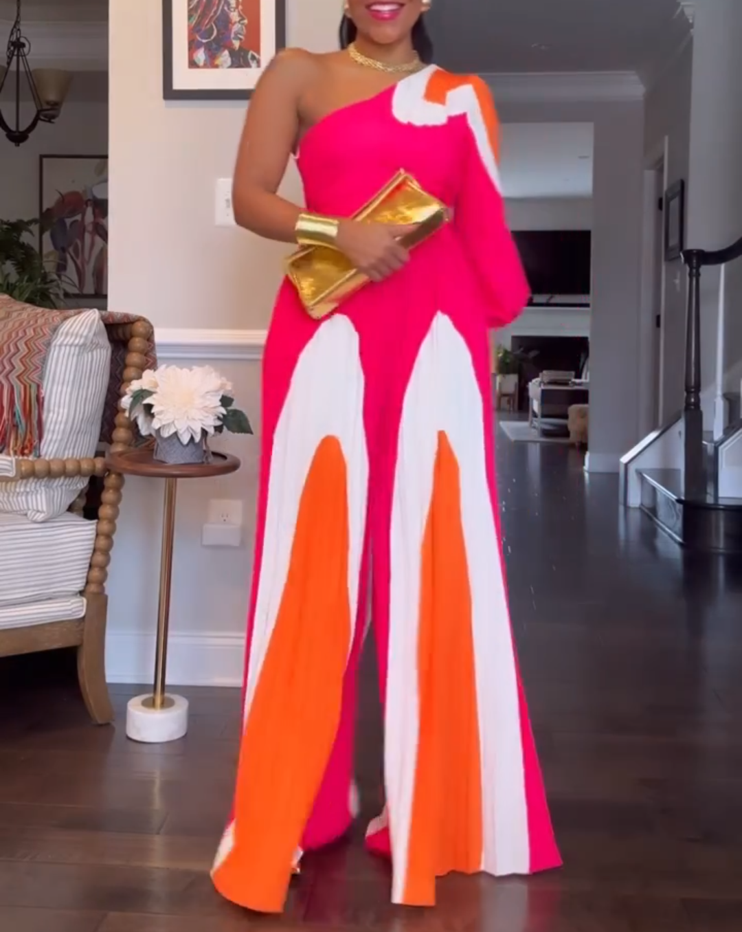 Rose One-shoulder Jumpsuit