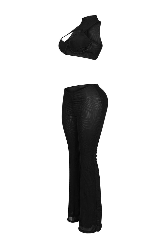 Mesh Wired Bustier Top & Pants SET