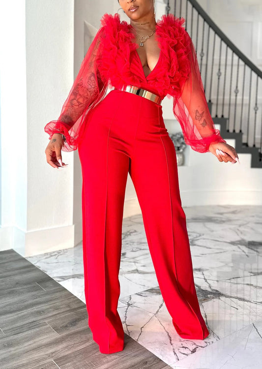 Lace tulle jumpsuit (new)