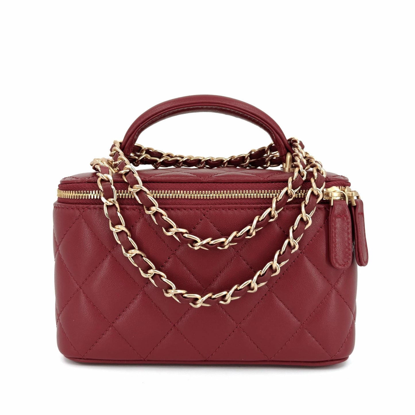 Women's Small Leather Crossbody Bag (✔️With Gold Chain)