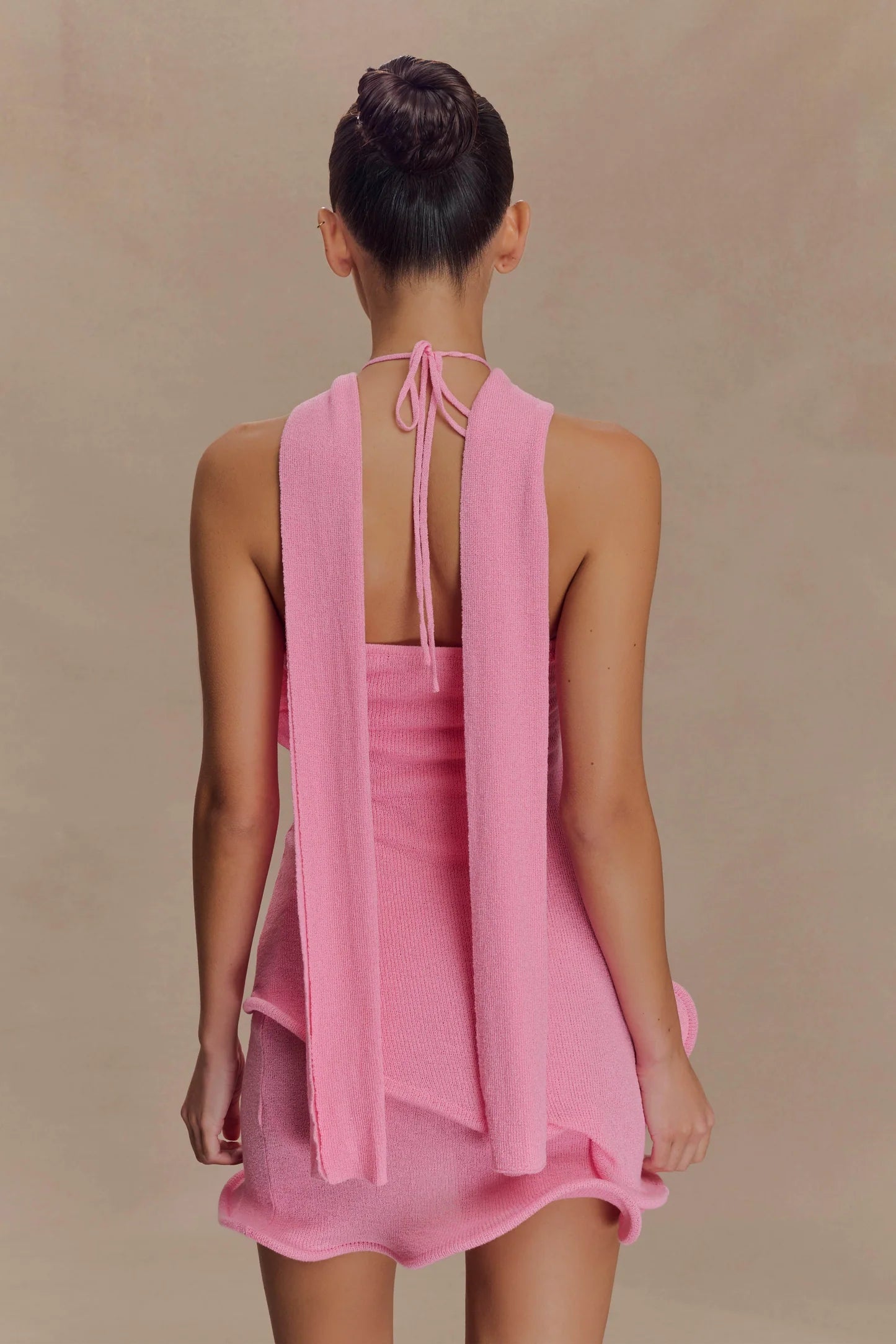 Halter Knit Mini Dress