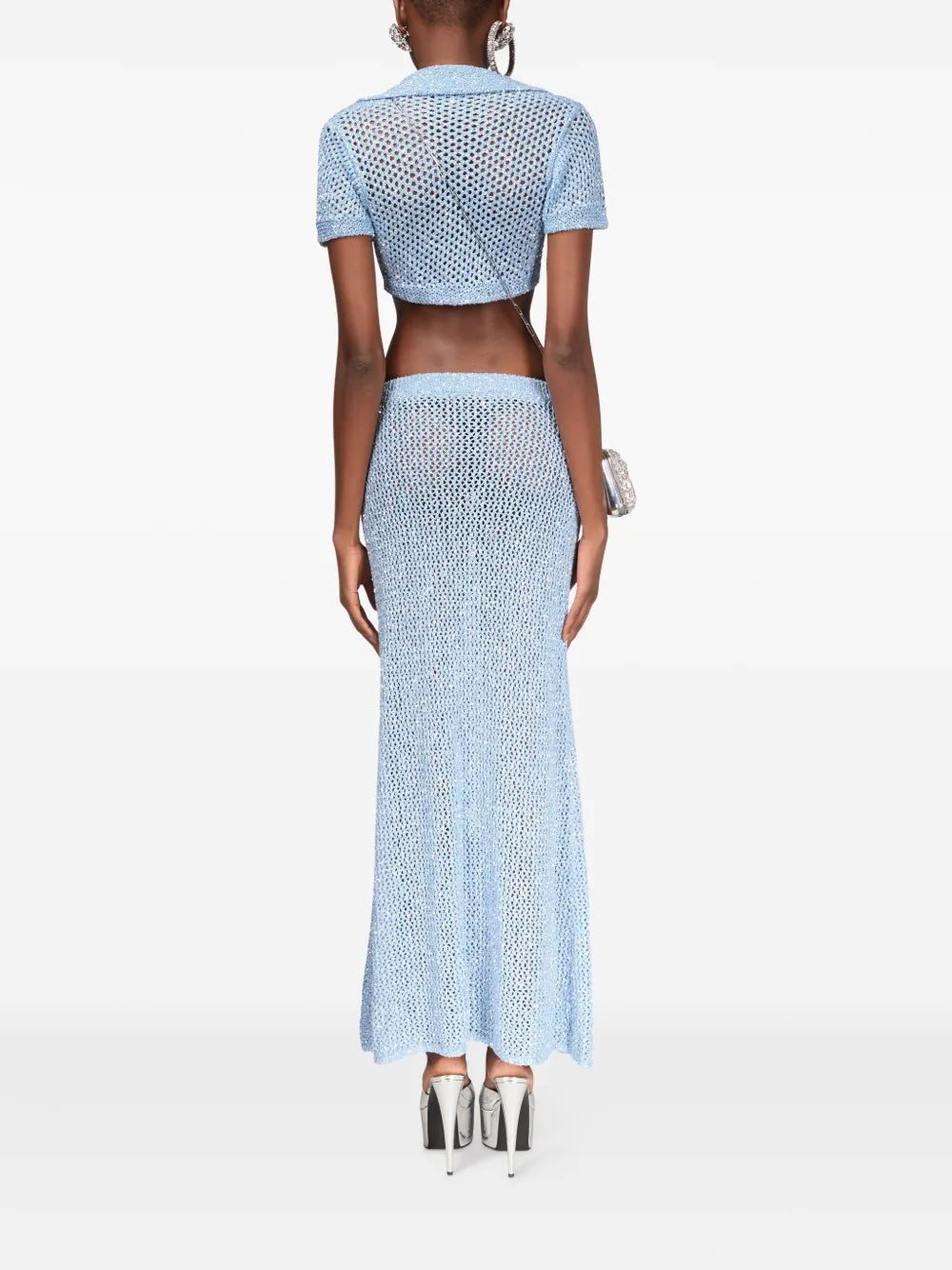 Sequin embellished top and skirt 2-piece set