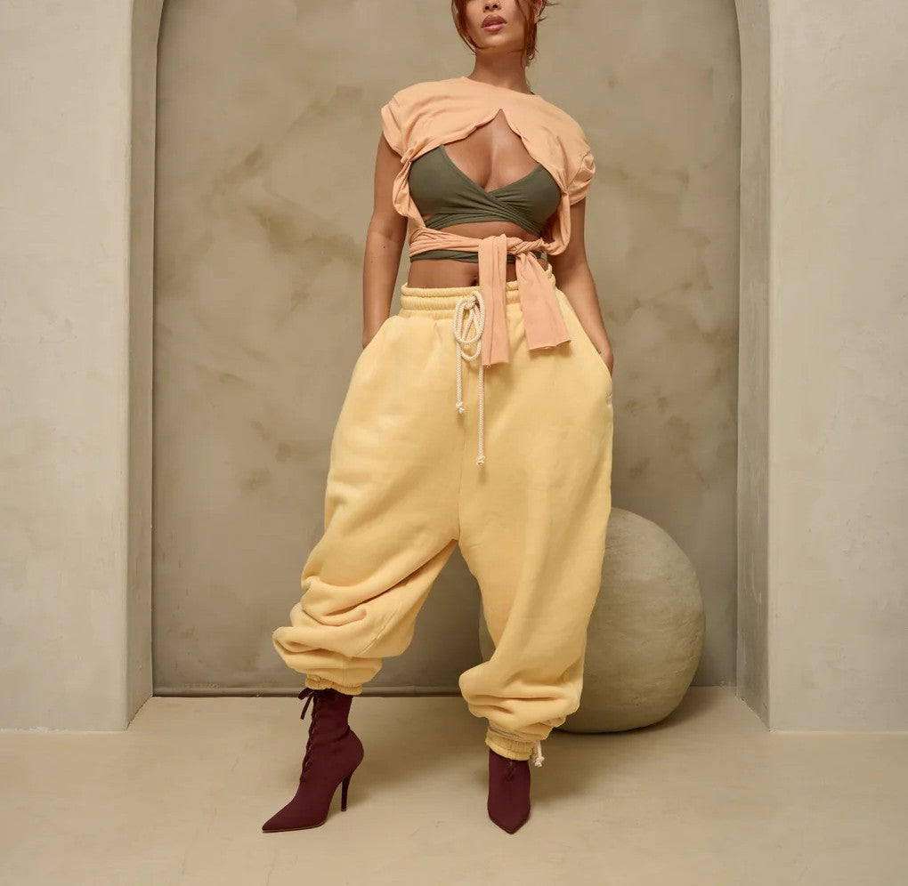 Cloud Teddy Vest Super Jogging Pants 2-Piece Set