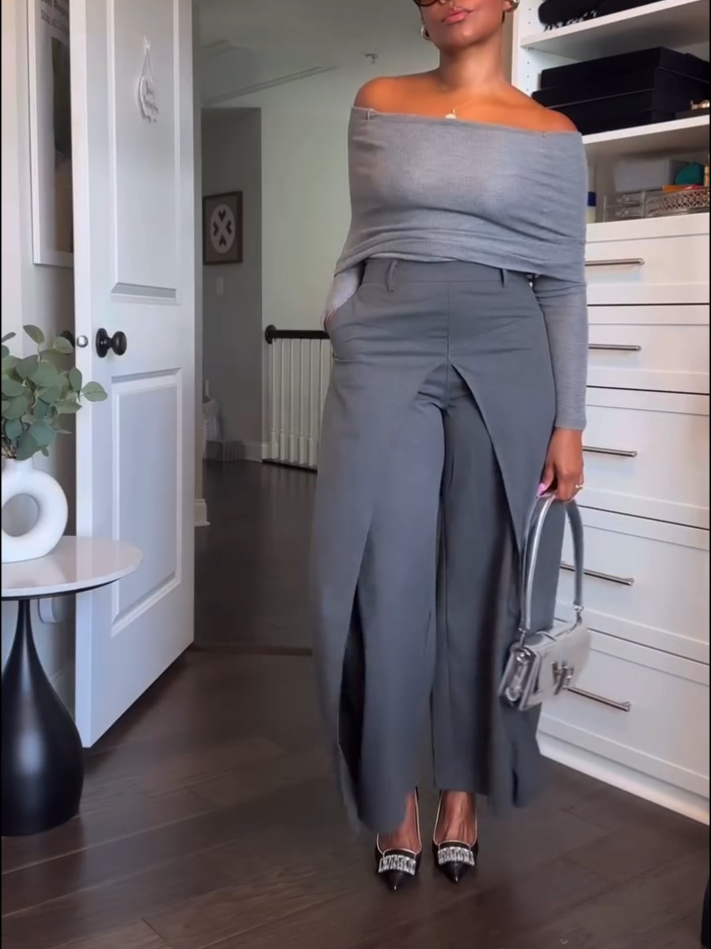 Casual Split Carrot Pants