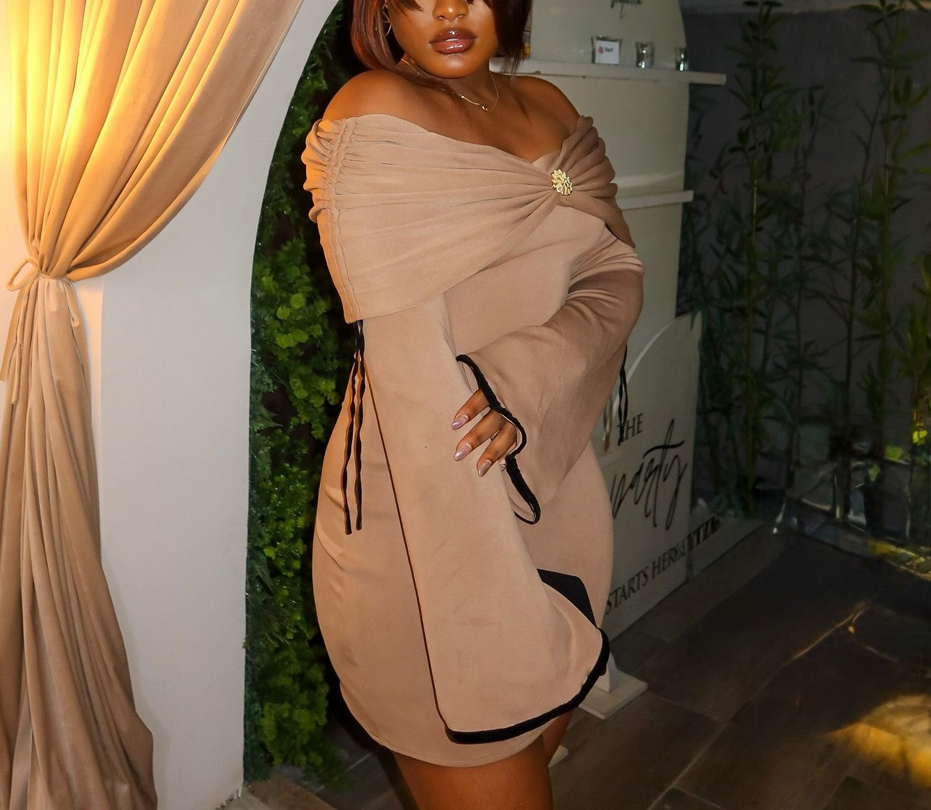 Off-Shoulder Mini Dress