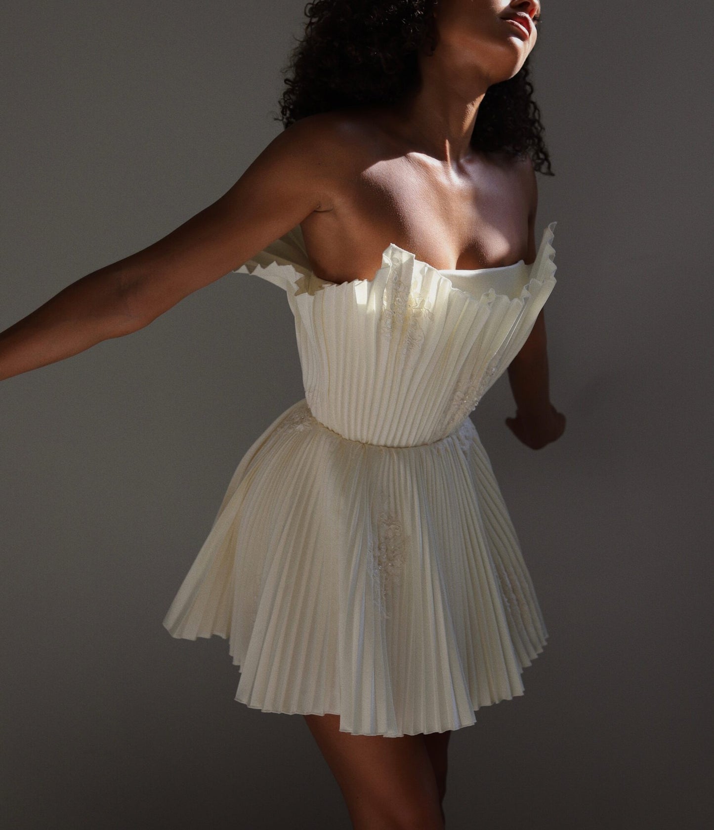 Taffeta Mini Length Dress