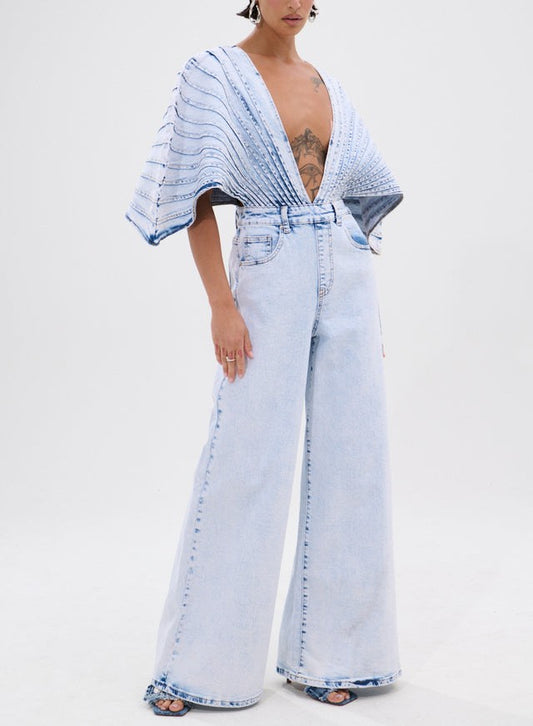 Born To Stand Out Denim Jumpsuit