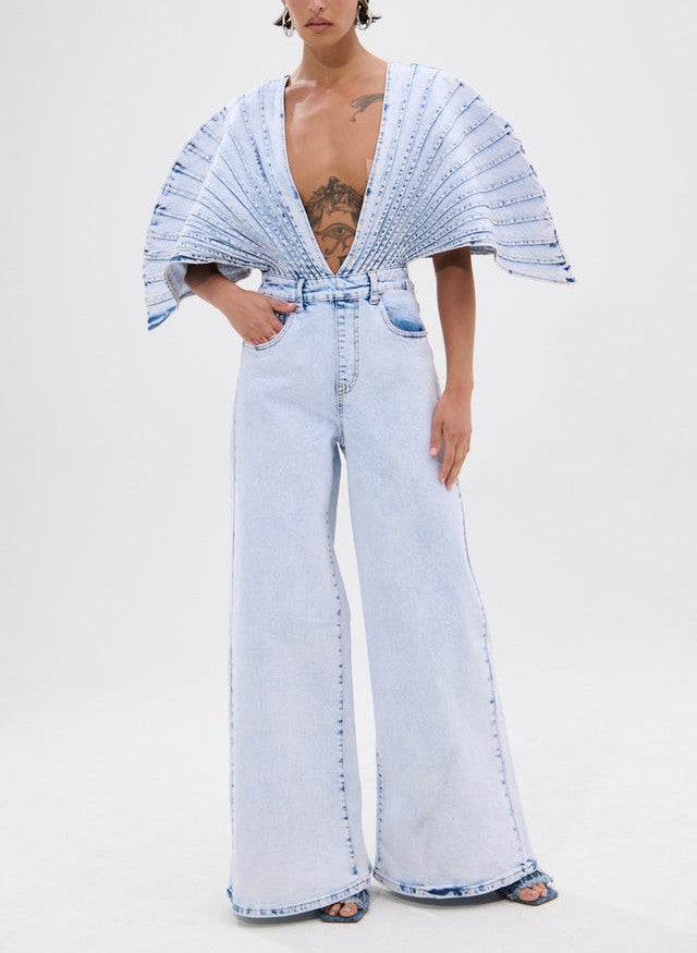Born To Stand Out Denim Jumpsuit