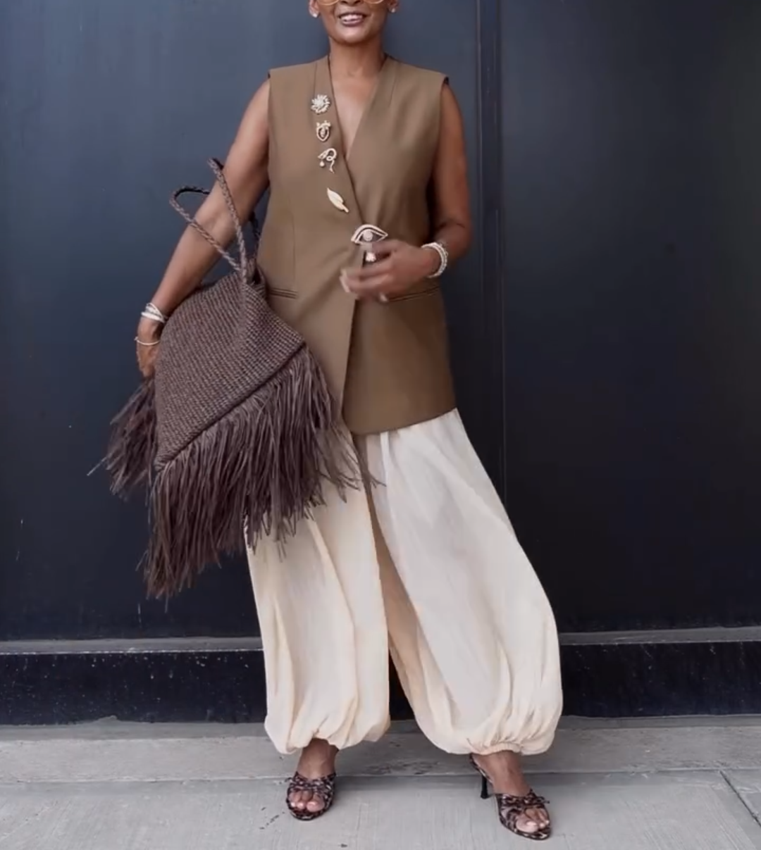 Straw Bag with Fringe