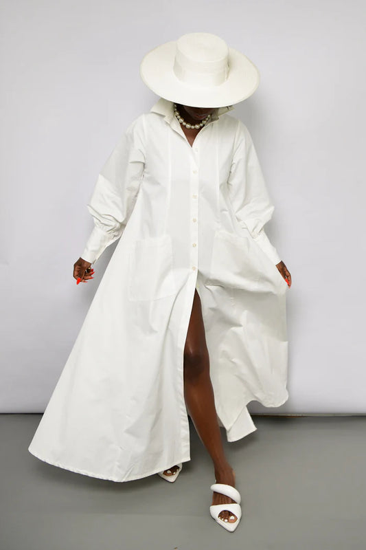 Maxi Flared Shirt Dress