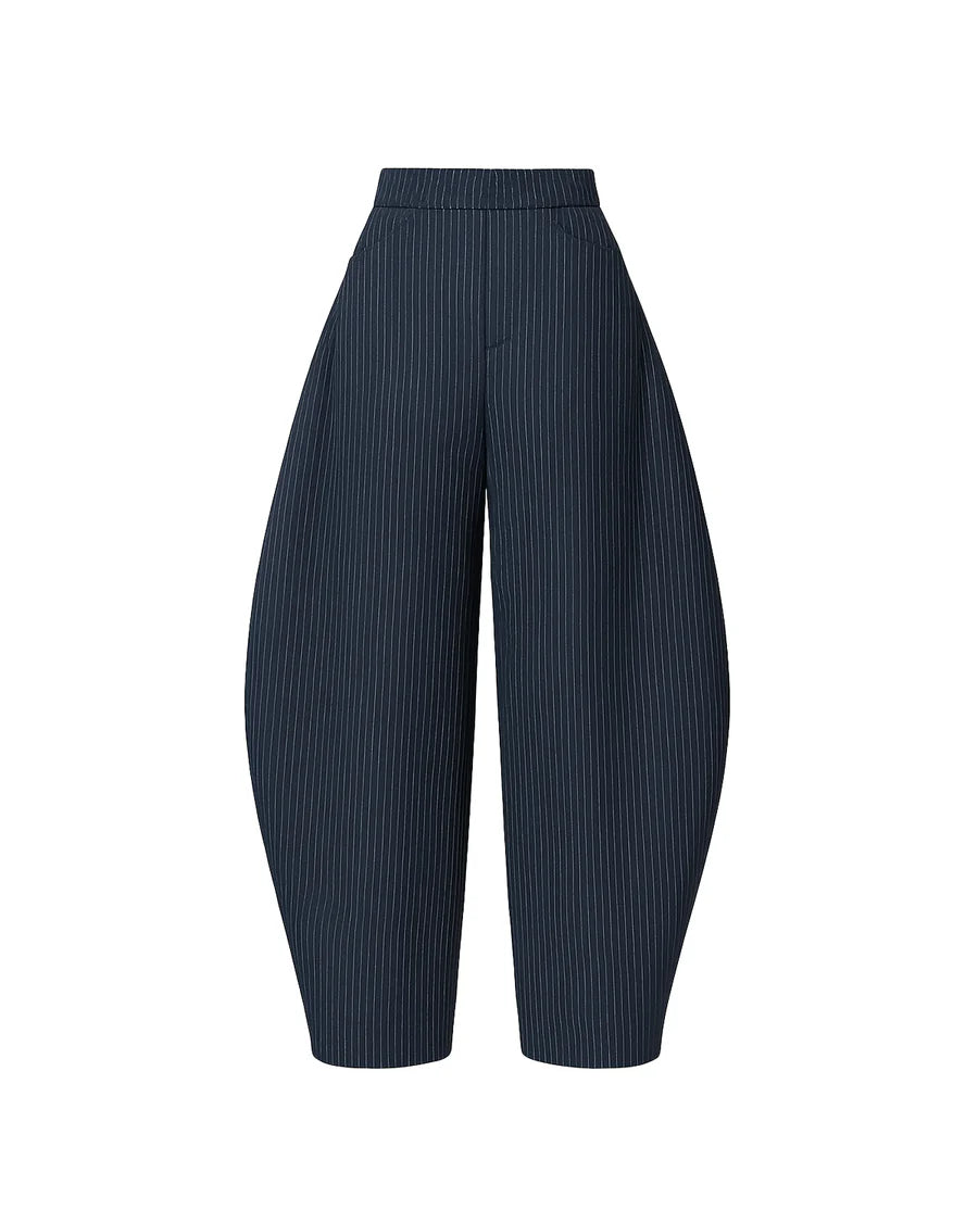 Pinstripe Poise Top and Pants 2-Piece Set