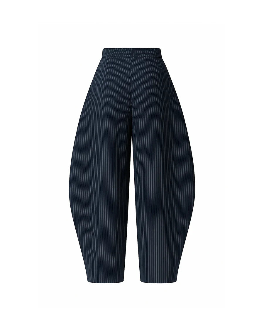 Pinstripe Poise Top and Pants 2-Piece Set