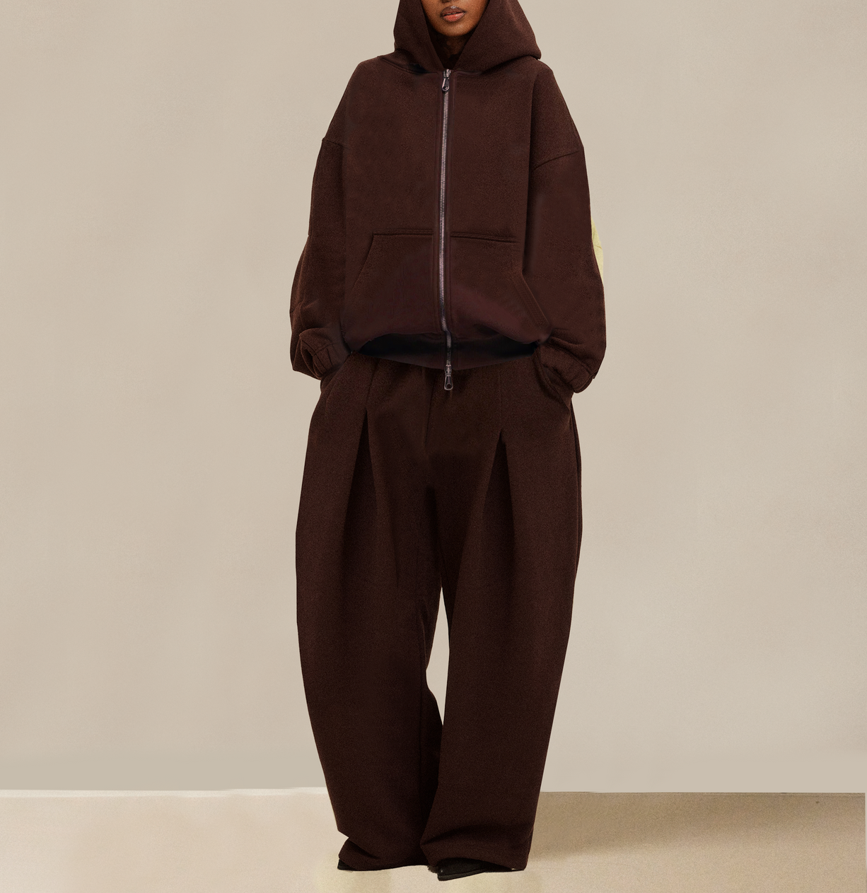 Casual Hoodie Wide-Leg Pants 2-Piece Set