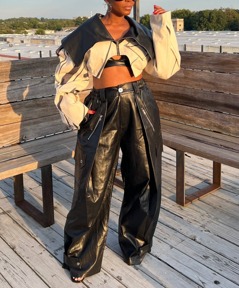 Cropped Moto Jacket