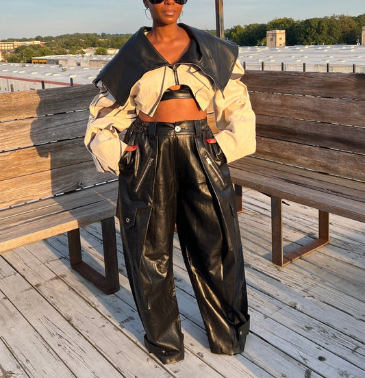 Cropped Moto Jacket