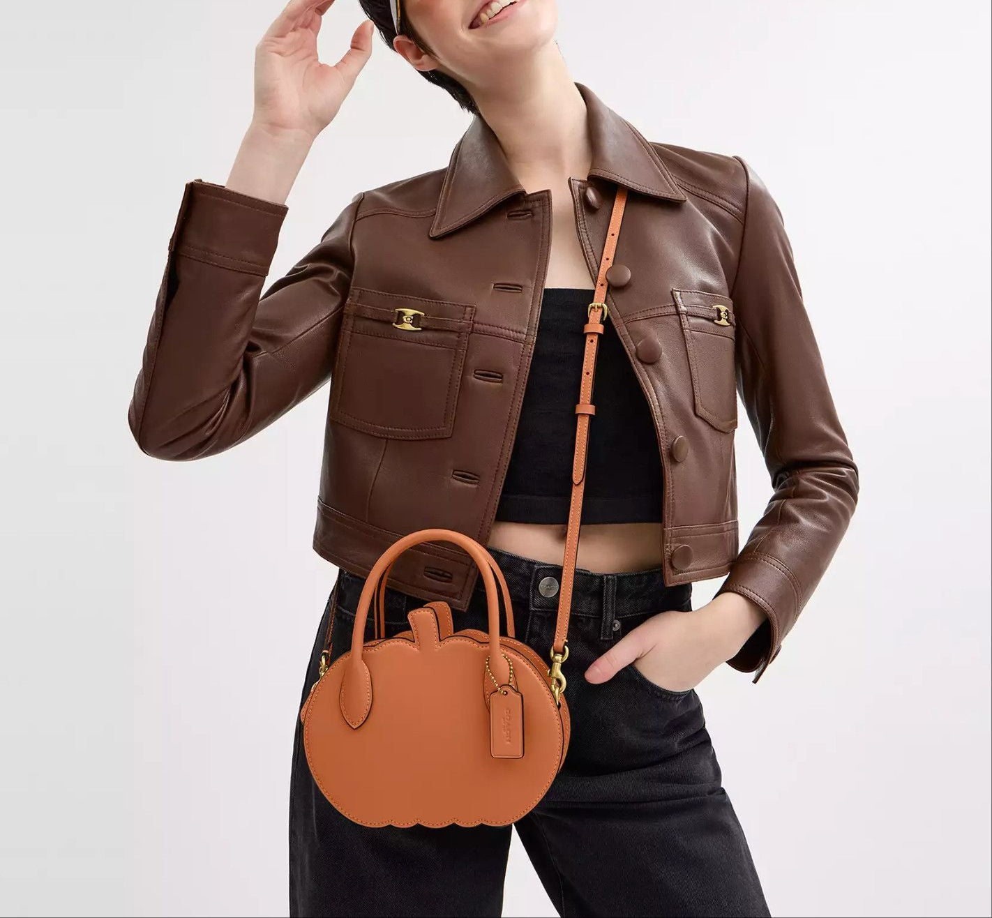 🎃Halloween Limited Edition —Pumpkin Bag In Leather